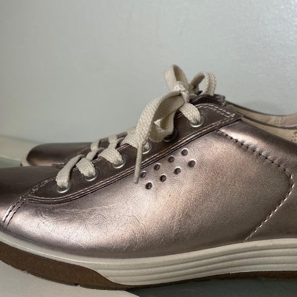 Shoes Ecco Chase Ii Tie In Moon Rock Metallic Women Casual Sneaker 40 (US 9-9.5) - Picture 9 of 14